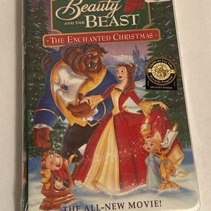 Disney beauty and the beast the enchanted Christmas vhs new sealed